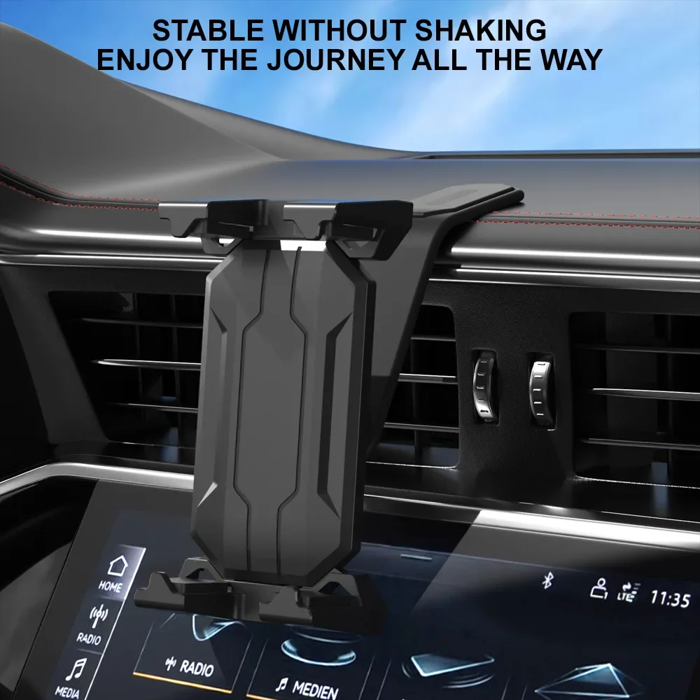Homhu Car Tablet Stand Easy Paste Foldable Mount Universal Dashborad Center Console Holder for IPad 4-14 Inch Xiaomi Huawei Tab