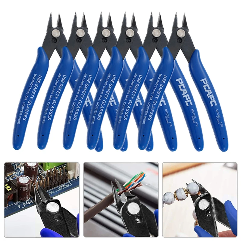 

Electrical Wire Cable Cutters Cutting Side Snips Flush Pliers Nipper Anti-slip Rubber Mini Diagonal Pliers Hand Tools