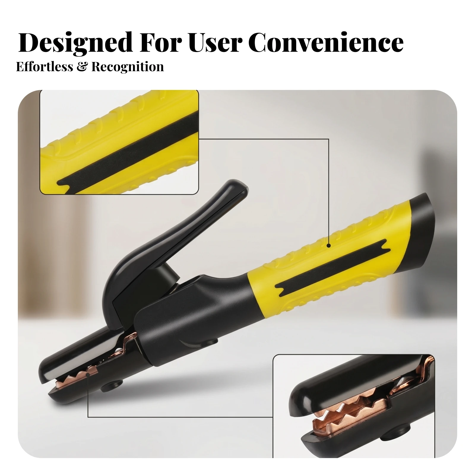 Metal Joining Tool Electrode Holder Clamp Textured Grip Metal-Fusing Electrode Holder Heavy Duty