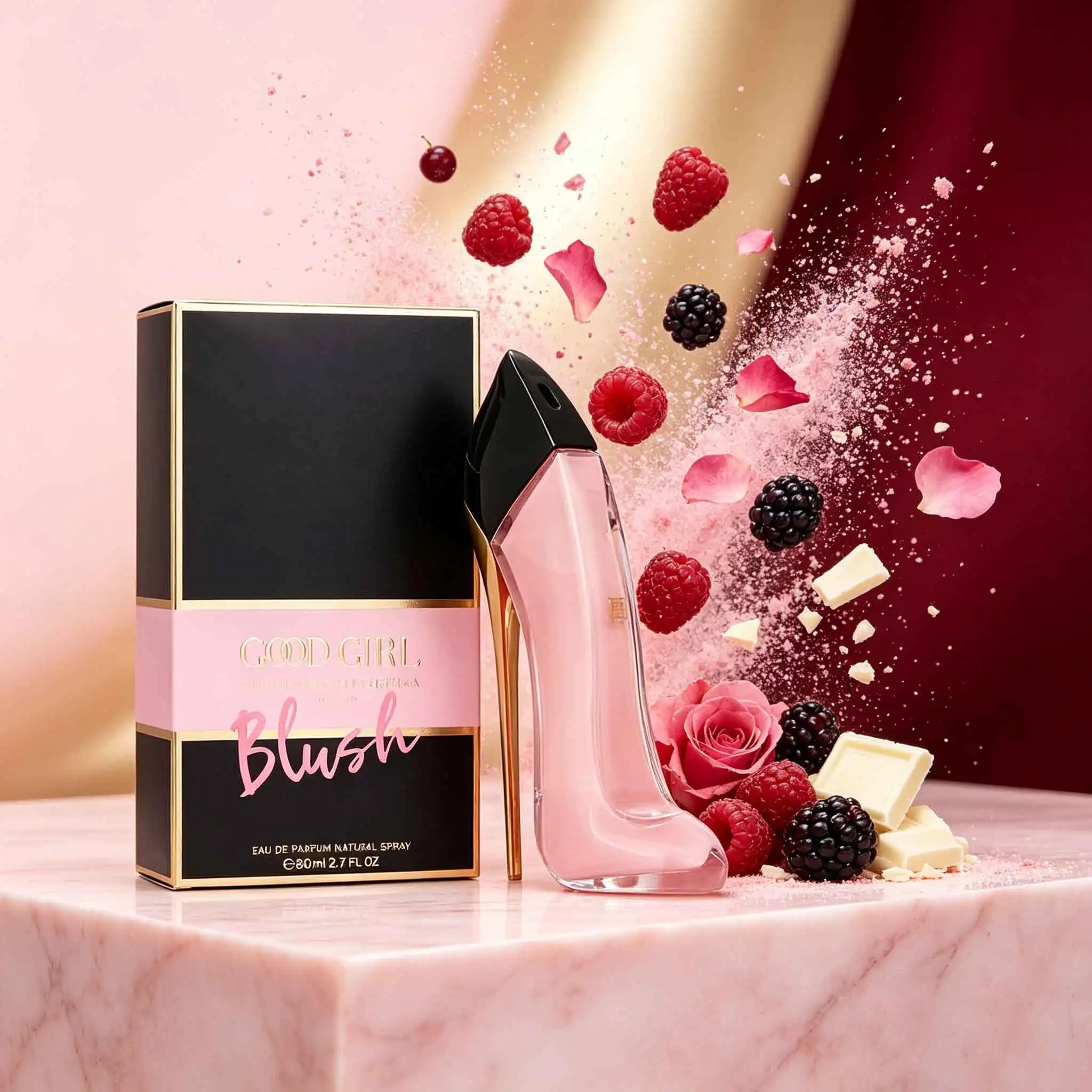 Carolina Herrera Good Girl Blush 80Ml EDP For Women, Iconic Pink High‑Heel Bottle, Fruity Floral Gourmand Scent, Long‑Lasting Fragrance. view 3