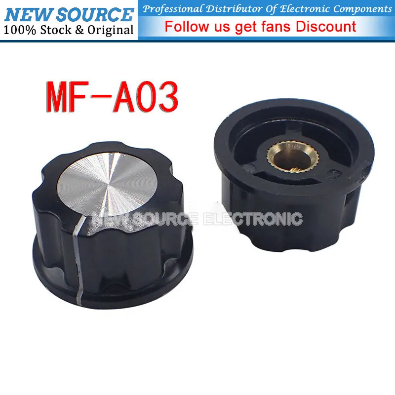 5Pcs MF-A01 MF-A02 MF-A03 MF-A04 MF-A05 Potentiometer Knob WH118/WX050 Rotary Switch Electronic 6mm NEWSOURCE