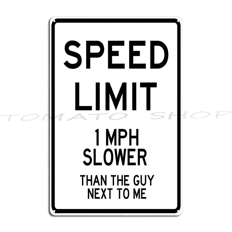 Speed Limit Metal Plaque Poster Kitchen Living Room Rusty Create Tin Sign Poster