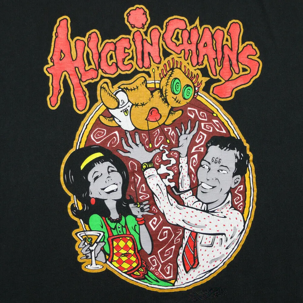 Vintage 1996 Alice In Chains Cotton Black S-234XL Men Women Classic Shirt MM1624   Tees Y2K tops Unisex Summer Short Sleeve