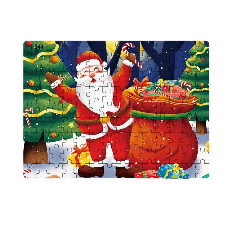 Santa Claus Puzzle Santa Claus Cardboard Jigsaw Large Puzzle Winter Santa Claus Decoration For Girls Kids Children Ages 2-8