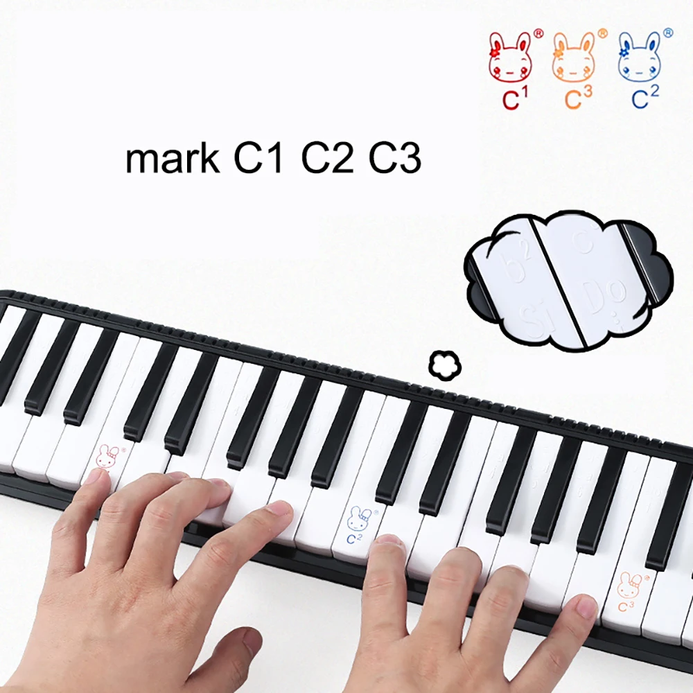 37 مفتاح ميلوديكا لوحة المفاتيح هارمونيكا كومبو بيانيكا الهواء البيانو المحمولة مع حقيبة حمل المعبرة للمبتدئين للأطفال 2028 #4