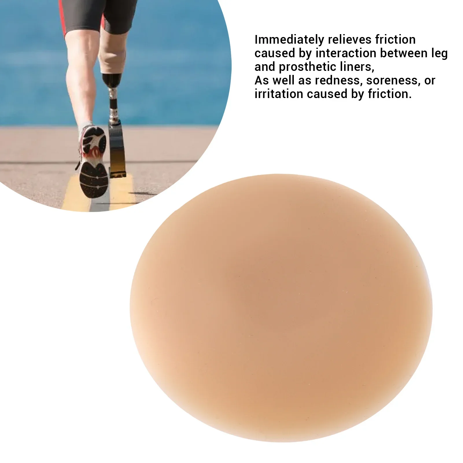 Amputee Pad Amputee Prosthetic Liner Patch Reusable Silicone Reduce Friction Stump Protective Liner Amputee Protector Patch