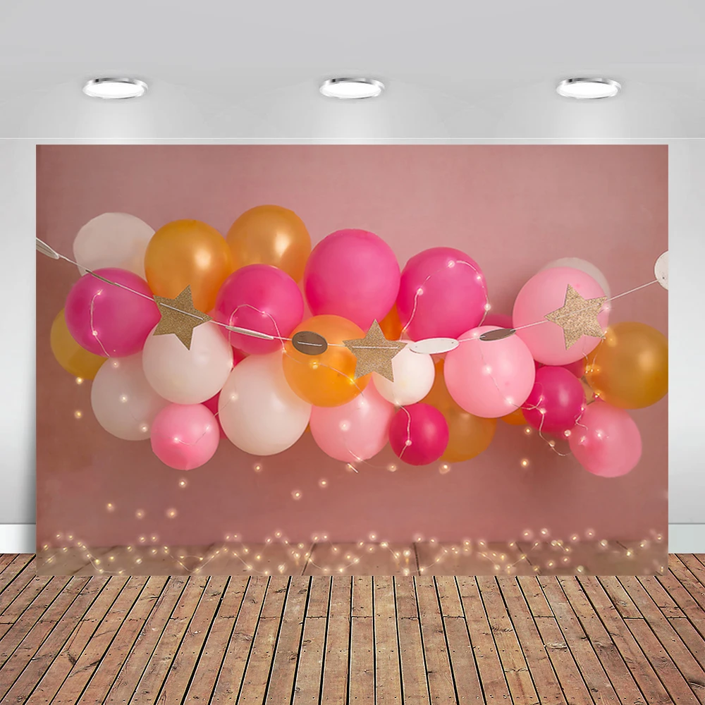 

Photography Background Pink Twinkle Twinkle Little Star Clouds Girl 1st Birthday Cake Smash Decor Backdrop Photo Studio