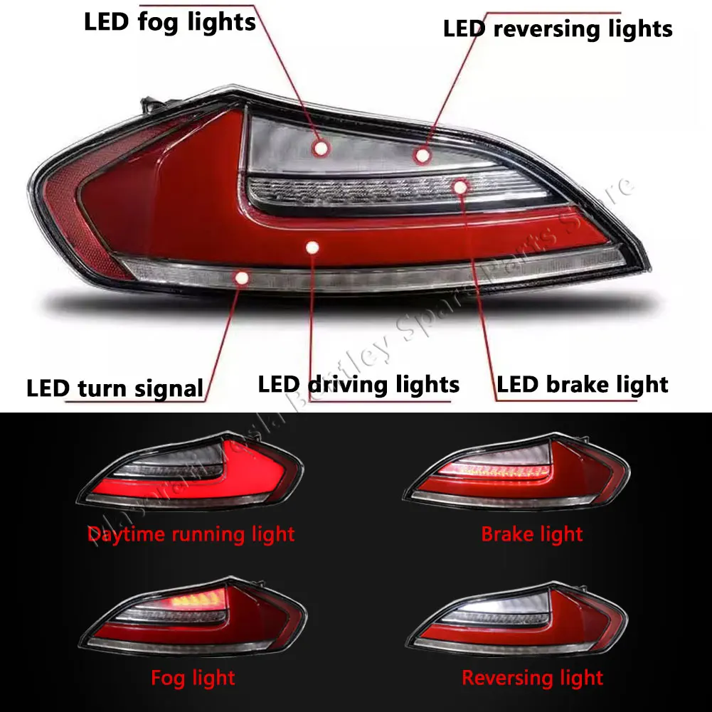 For BMW Z4 Taillight Assembly E89 2009-2016 LED Modified Dynamic Flowing Rear Brake Turn Tail Light Car Lamp Accessory