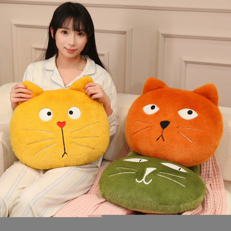 

New Cat Pillow Plush Toy Cat Seat Cushion Creative Home Sofa Anti-Slip Pillow Sleeping Backrest