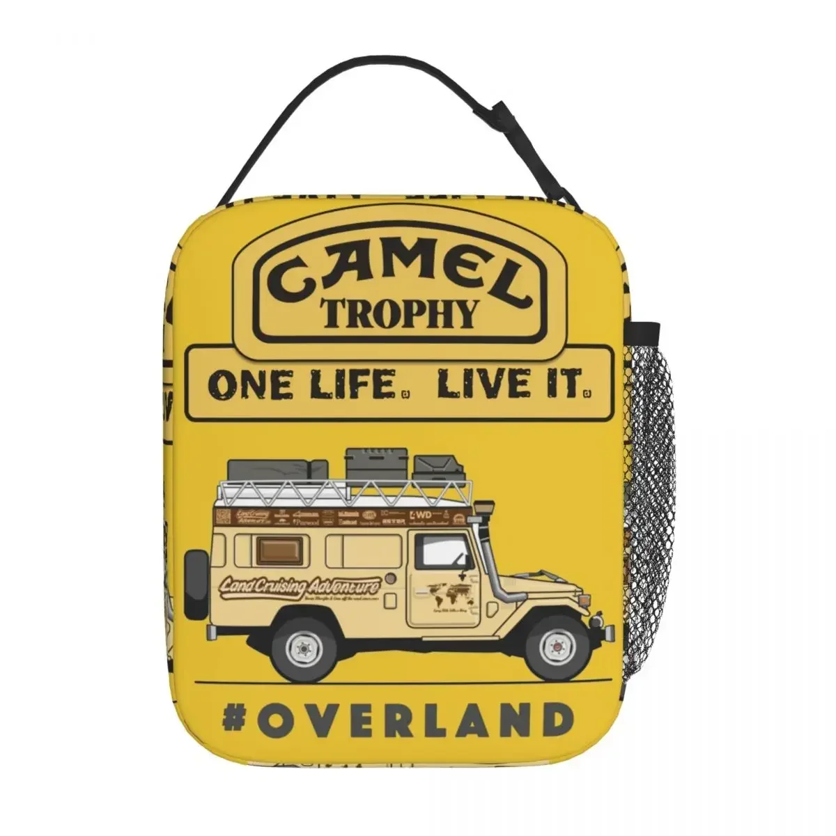 Defender 110 Camel Trophy Cars Thermal Insulated Lunch Bag School Overland Car Portable Lunch Container Thermal Cooler Lunch Box