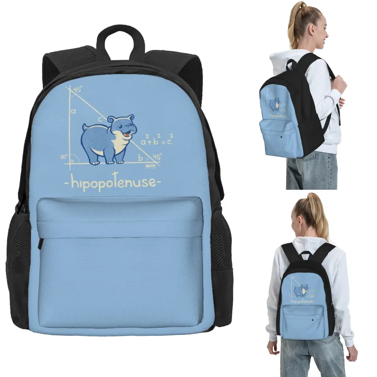 

Hypotenuse Backpack Hot Sale Daypack Large Capacity Kids BookBag School Bag Shoulder Bags for Men Women