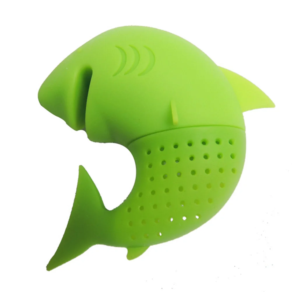 Shark Tea Infuser Reusable Loose Leaf Tea Strainer Filter Diffuser Silicone Kitchen Tools Gadgets (Random Color)