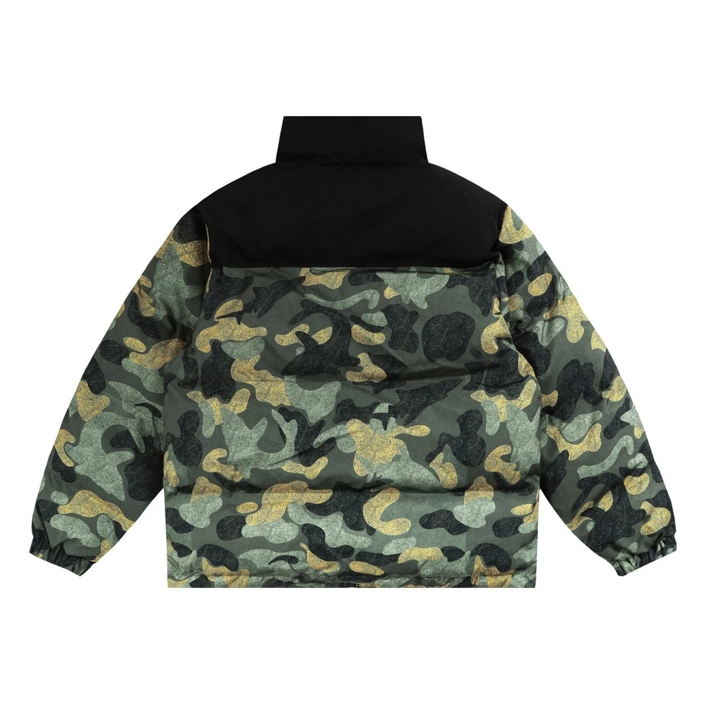 Men\'s Winter Warm Parka Jacket Coat Splicing Camouflage Vintage Hip Hop Harajuku Padded Puffer Jacket Oversize Men Clothing