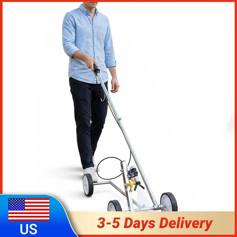 

Wheeled Field Concrete Paint Line Marking Machine with Nozzle Striping Line Painting Wand for Parking Lots Driveway Playground