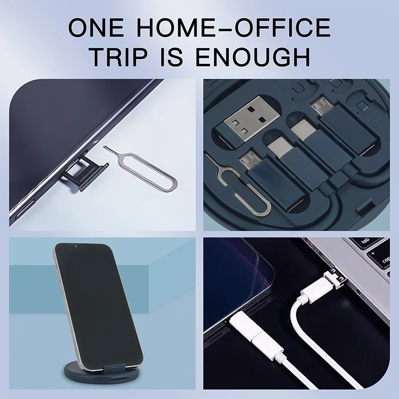 Multi USB Type C to C 60W Charging Adapter Cable Kit USB C to Conversion Lighting Set USB A & Type C to Micro/Type C/Lighting