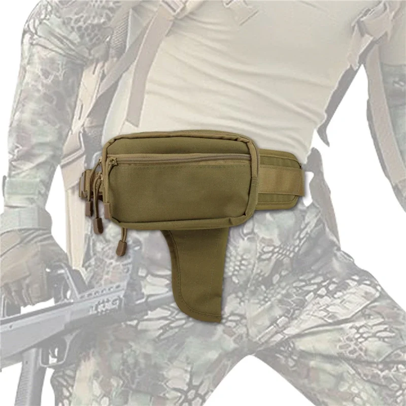 Tactical Gun Pouch Holster Waist Bag Phone Holder Belt Anti-Theft Pack Outdoor Camping Hiking Hunting Accessories New