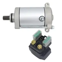 Starter & Relay fit for Yamaha Grizzly 400 450 660 02-10| Kodiak 400 450 00-06| Wolverine 450 06-10|Rhino 450 660 04-06