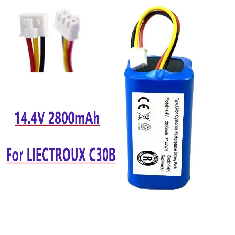 

100%.Original(For C30B)Battery for.Lirctroux.C30B.Robot.Vacuum.Cleaner.14.4V. 2800mAh lithium cell,