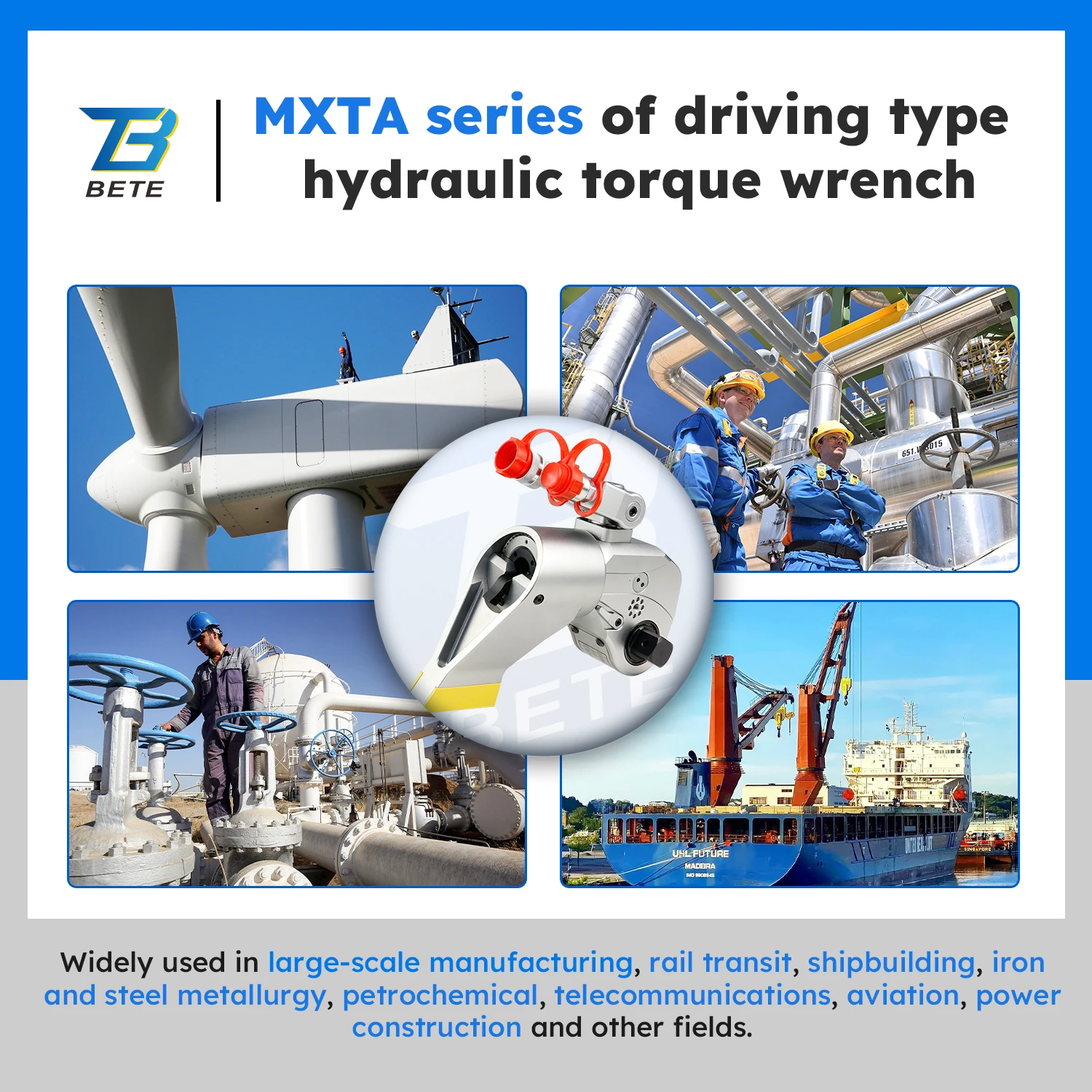 3MXTA China Manufacturer High Strength Adjustable Hydraulic 1/2 3/4 Torque Wrench Tools