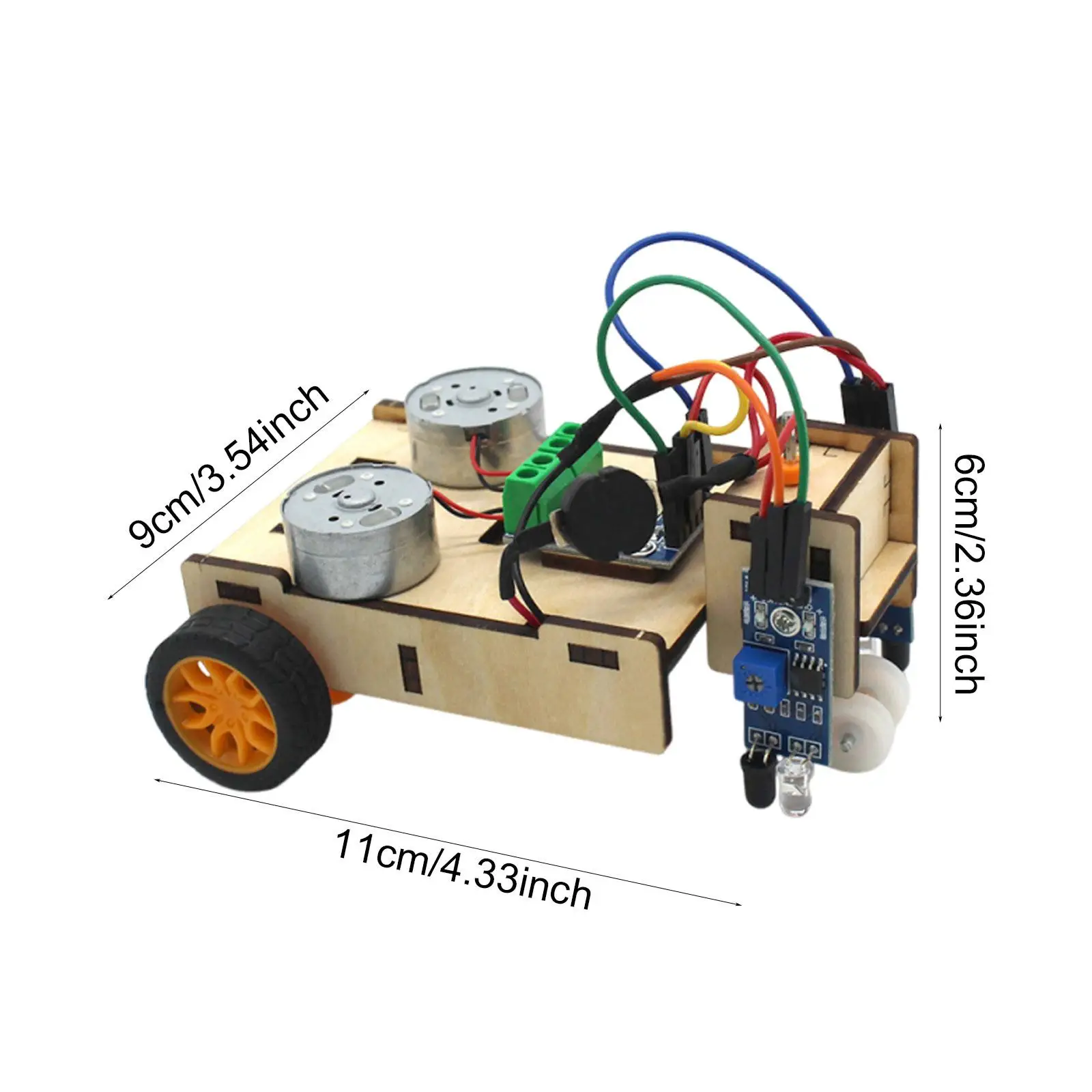 Accessori per kit auto robot con tracciamento linea fai-da-te per il giocattolo educativo della fiera scientifica