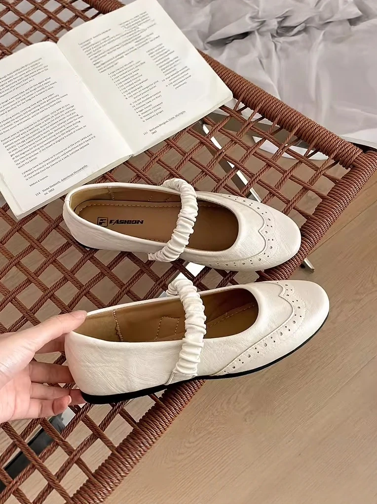 ultra-soft-leather-flat-oes-women's-ballet-sle-comfortable-footwear-faionable-mary-janes-round-toe-rubber-outsole