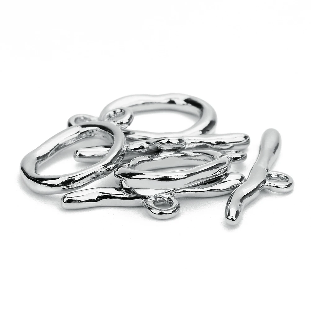 

5Set Jewelry Clasps Metal Chain Connector for DIY Necklace Bracelet Making Silver Plated Ot Buckle Craft Repair Replacement