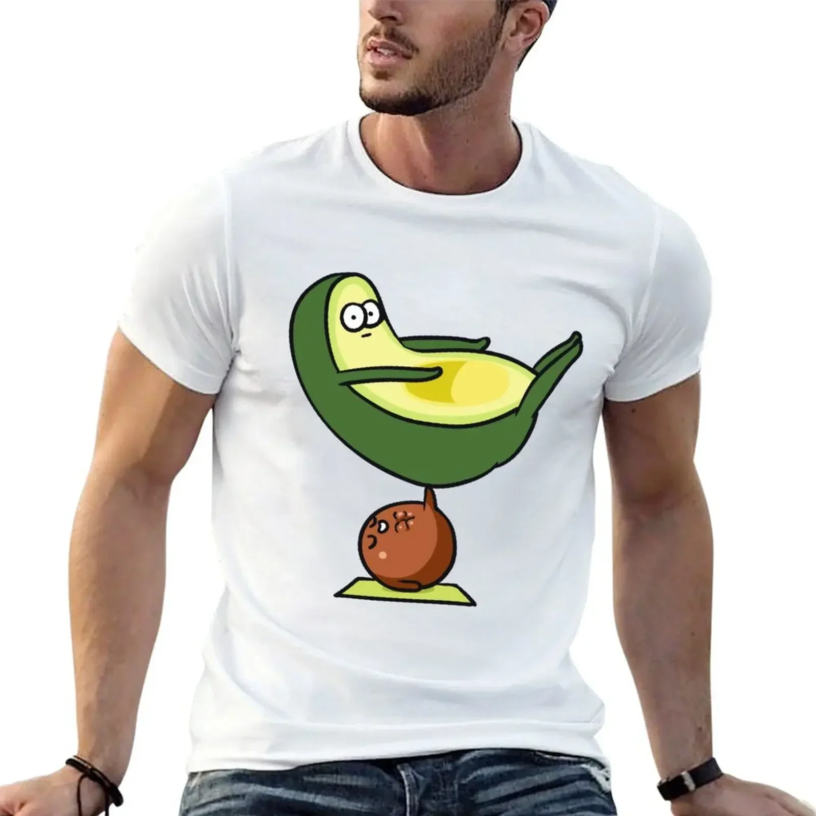 

Strong Core Avocado Acro Yoga T-Shirt vintage clothes custom shirt T-shirt men