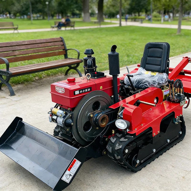 

Customized Multifunctional Full Terrain Crawler Tractor Rotary Tiller Small Agricultural Cultivator