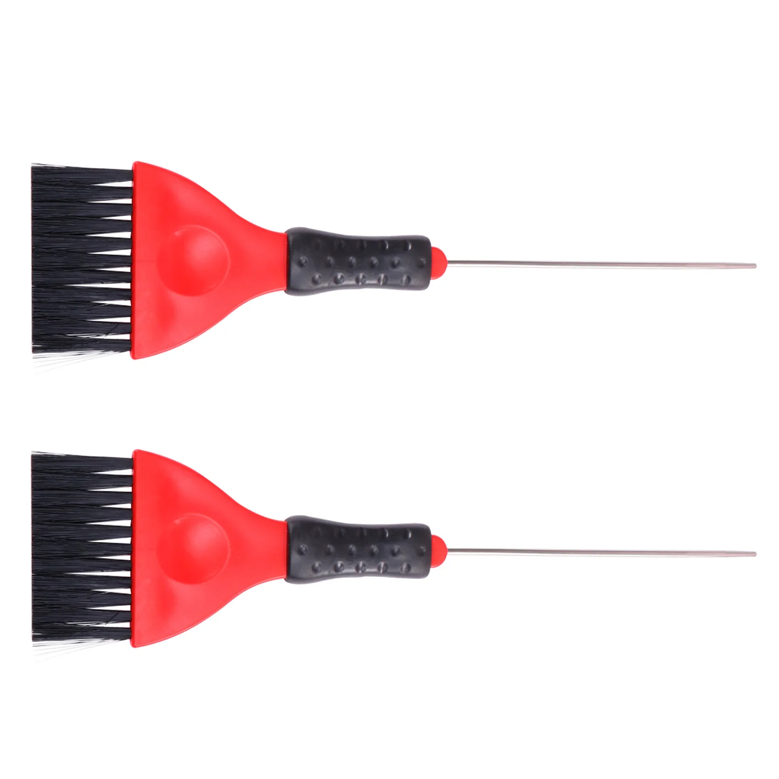 

2 шт. профессиональная щетка для краски для волос из нержавеющей стали, хвост для салона, домашнего использования, нанесение окраски, оттенок щетины, прочная ручка