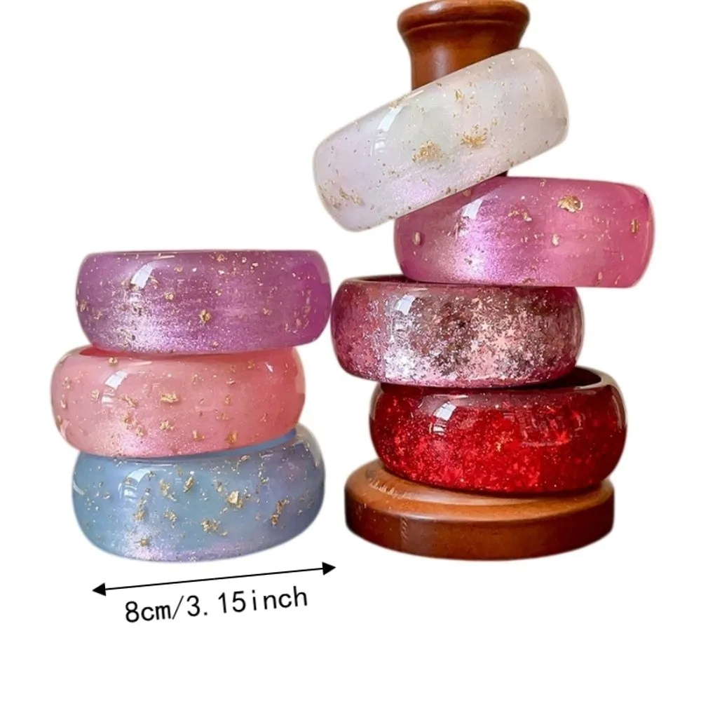 Harz-Aurora-Dopamin-Armreif, Smudging-Kreis, geometrisches Damen-Armband, Minderheiten-Design, europäisch-amerikanischer Retro-Stil, Handring – Detail 1