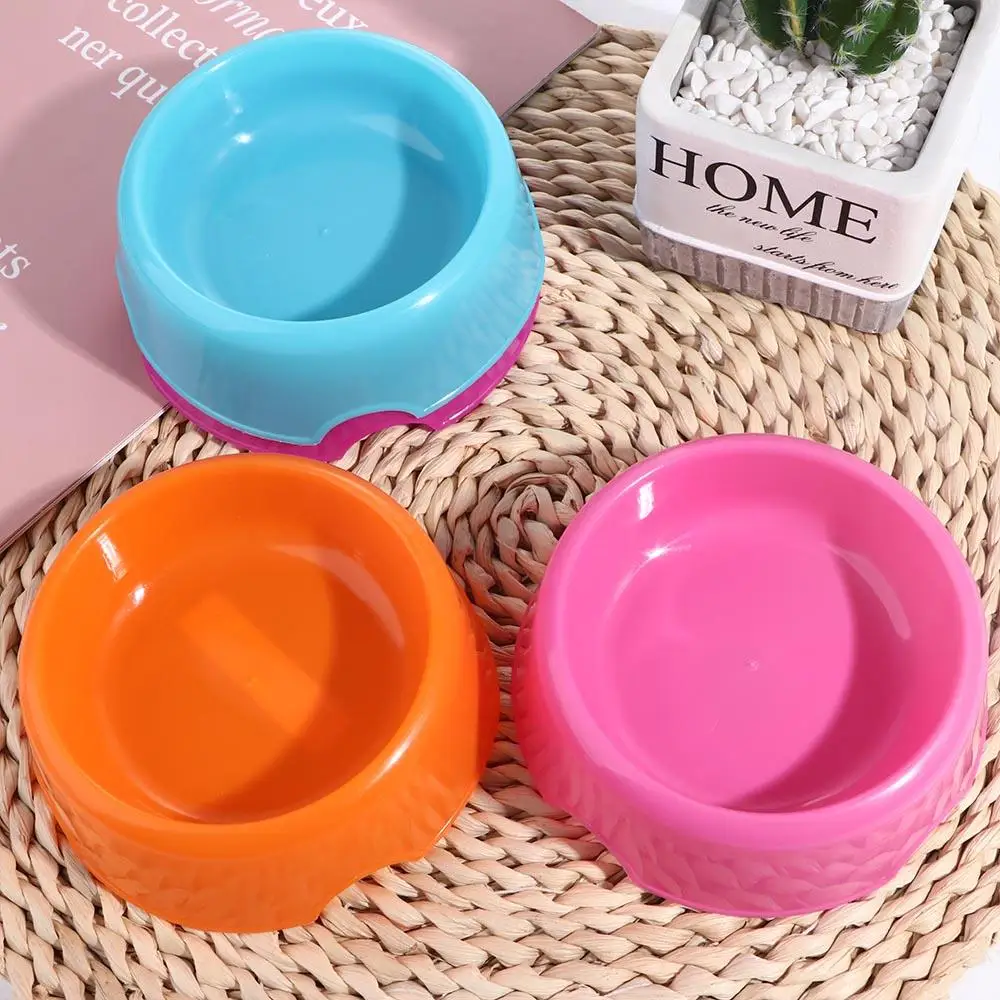 Safety Cute Multi-Purpose Candy Color Plastic Dog Bowls Feeding Water Food Puppy Feeder Cat Dog Bowls Pet Feeding Supplies