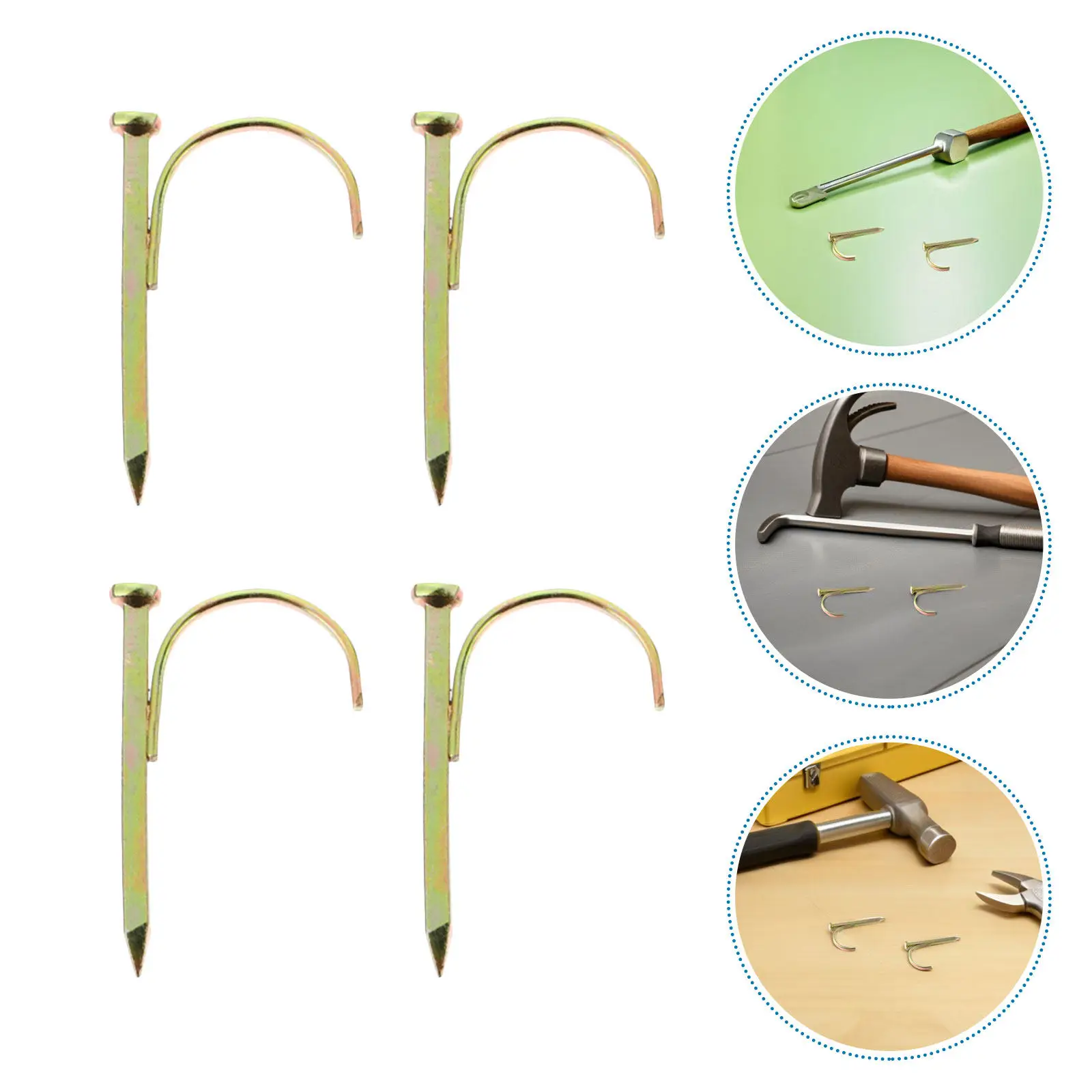 

100Pcs High Strength Steel Pipe Secure Hook Nail Half Clip for Electrical Wiring Tube Support Rust Resistant Construction Home