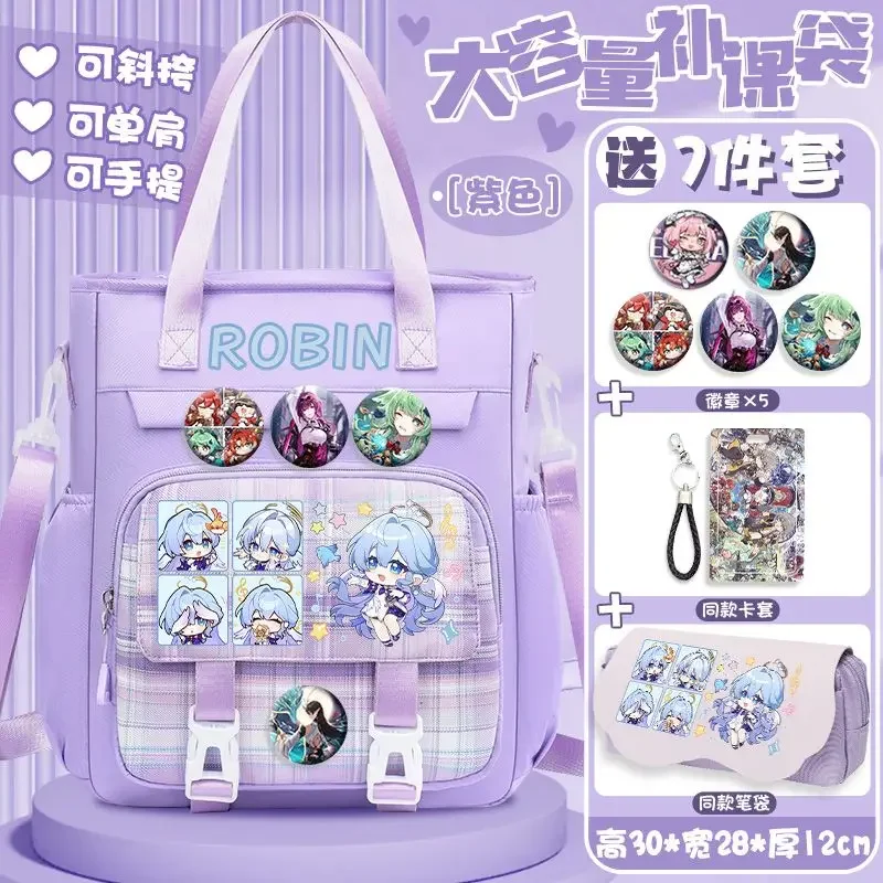 

Anime Honkai: Star Rail Game Cos Robin Unisex 2024 New Cute 30x28x12cm Lightweight Large Capacity Tutoring Handbag Gift