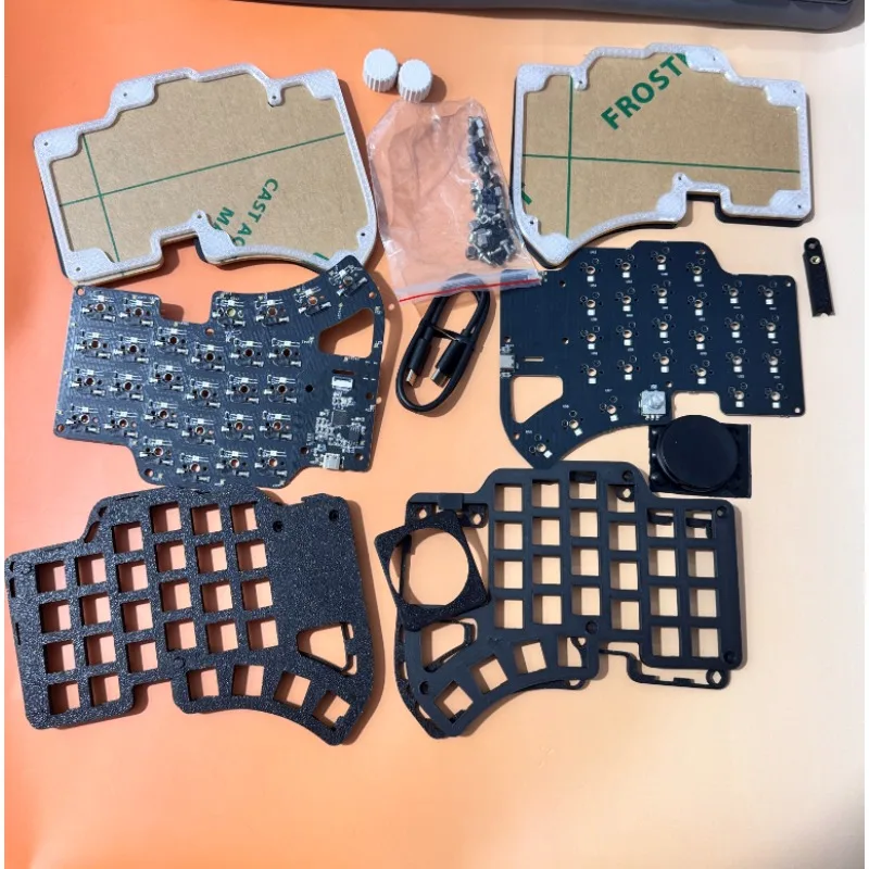 New Dilemma Split Keyboard Soldering PCB Custom DIY Wired RGB Single-mode Support VIA Mechanical Keyboard Accessories