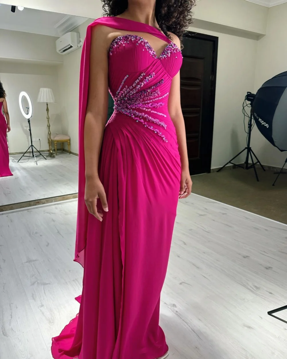 Personalizado de alta qualidade chiffon padrão beading em linha reta querida vestidos longos sob medida vestidos ocasião requintado