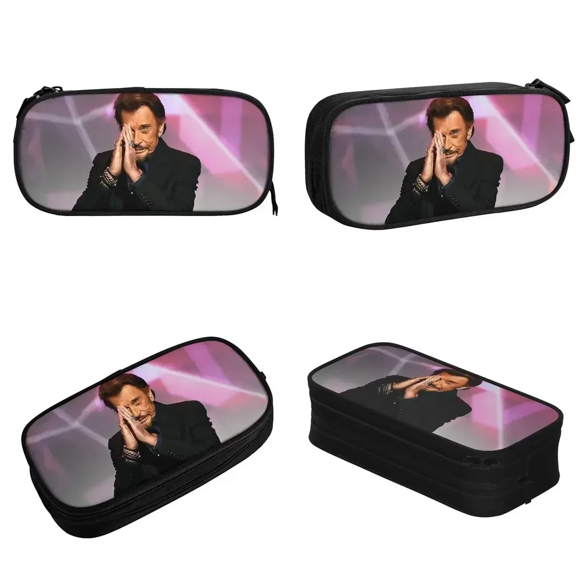 

Fashionable Rock Pencil Cases Fashion Hallyday Pen Box Bags Student Large Storage Students School Gift Pencilcases