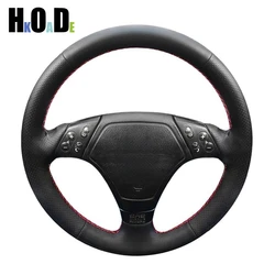 DIY Hand-Stitched Steering Wheel Cover Black Artificial Leathers Car Steering Wheel Cover for BMW E36 E39 E46