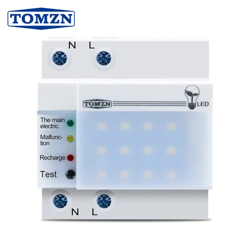 Imagen 1 del producto Enchufe de carril DIN 230V LED luz de emergencia recargable luz de emergencia móvil para el hogar TOMZN