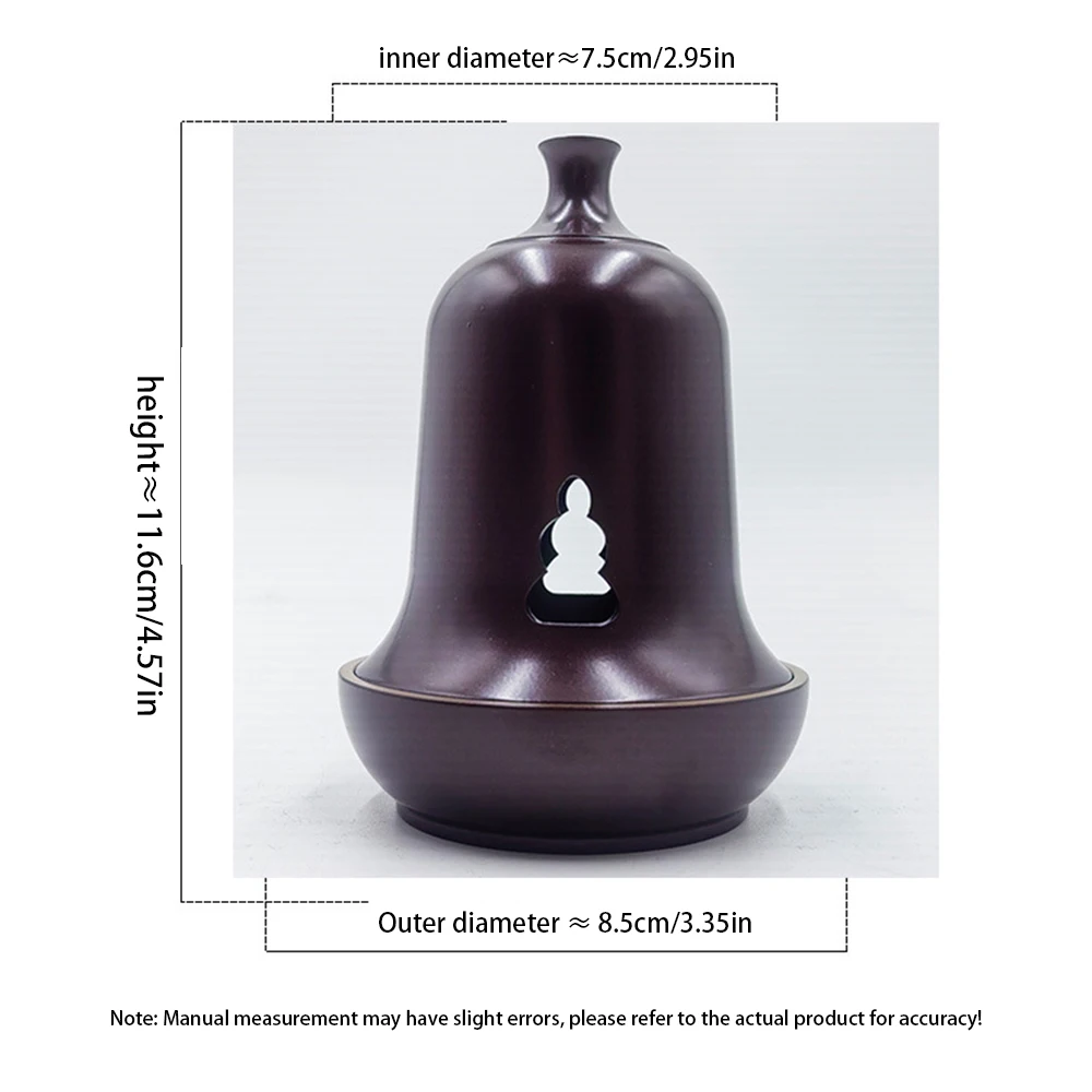 مبخرة جرس نحاسية قديمة، فرن دخان لعرض النحاس المجوف، مبخرة خشب الصندل المنزلية العتيقة، زخرفة رائحة داخلية