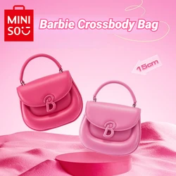 Original MINISO Barbie Capsule Series Portable Messenger Bag Cosmetic Bag Small Bag Outing Cute Girl Holiday Birthday Gift