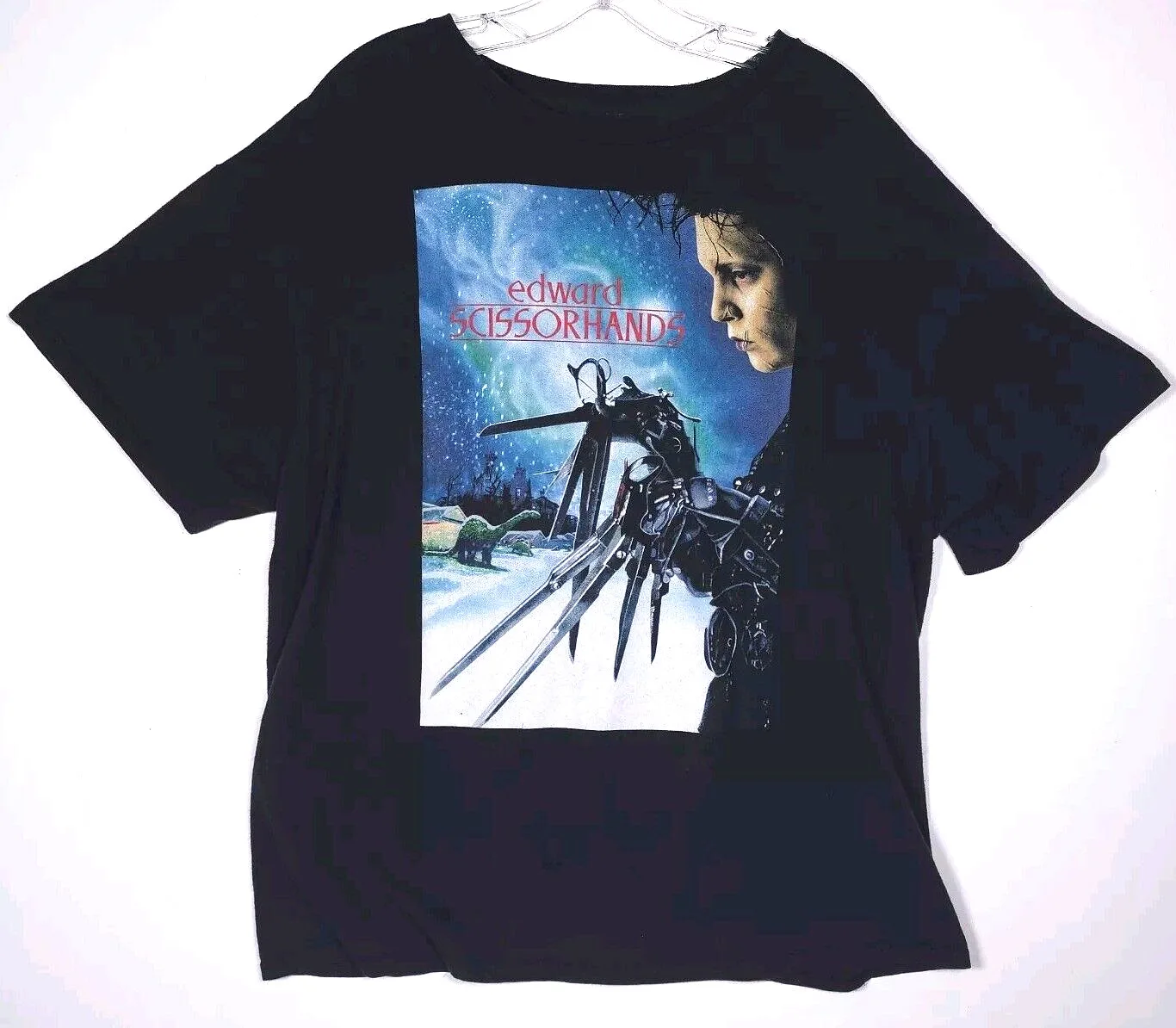 

Mems T-Shirt XL Edward Scissorhands Y2K Movie Poster Halloween Horror