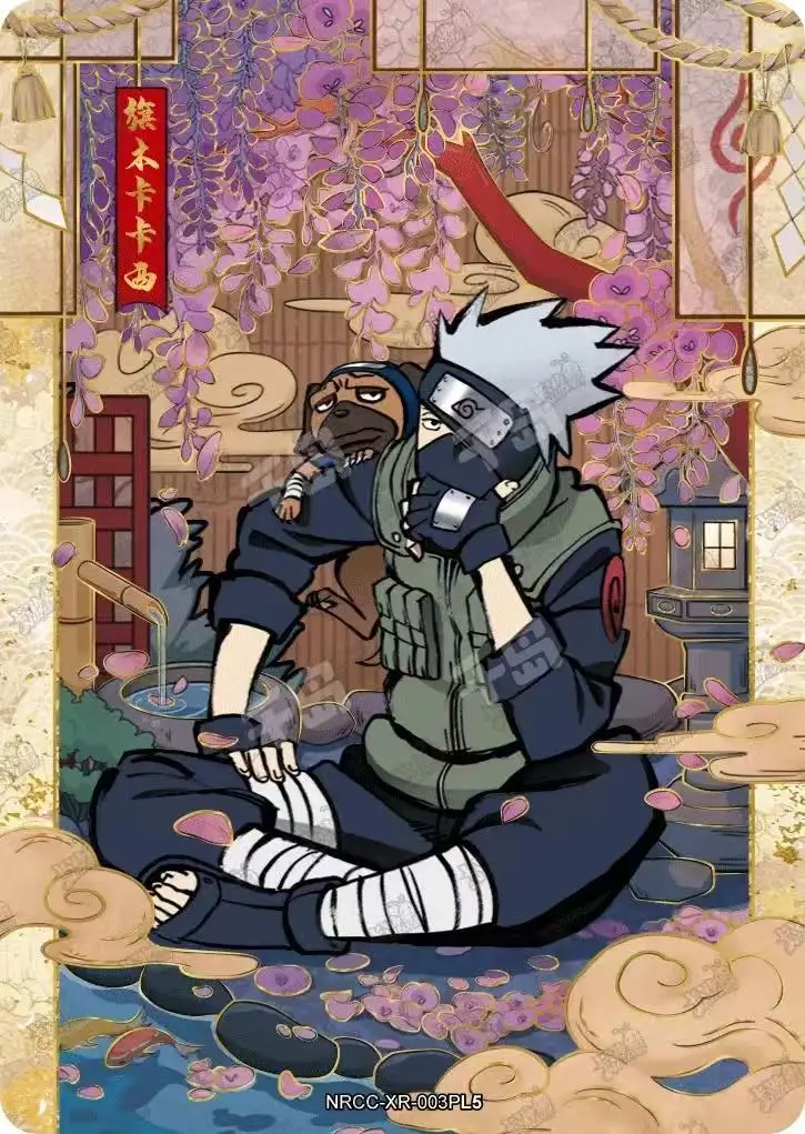 بطاقات تجارية من سلسلة KAYOU Naruto XR رقم 001-006، I Love Luo، Jiraiya، Kakashi. بطاقة جمع شخصيات الرسوم المتحركة النادرة من جيرايا