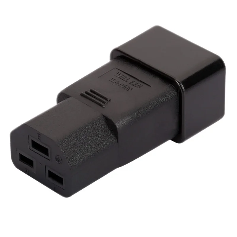 1 peça adaptador de alimentação preto 16a plugue iec 320 c20 para c21 macho para fêmea conversor de tomada de alimentação ac para armário de servidor pdu/ups