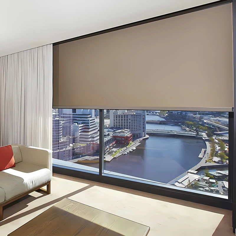 

Outdoor Wind-Resistant Roller Shade with Thickened Aluminum Alloy Rail for Balcony and Courtyard, Electric Operation, Sun-Shadin