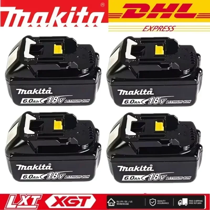 

100% оригинальная батарея Makita 6Ah для Makita 18 В BL1830B BL1850B BL1850 BL1840 BL1860 BL1815, сменная литиевая батарея