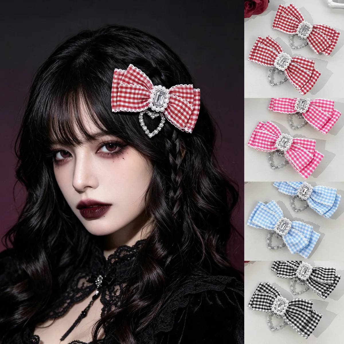 24-pinces-a-cheveux-kawaii-a-nœuds-ecossais-style-gothique-lolita-japonais-accessoires-capillaires-pour-femmes-barrettes-subculturelles-coiffes-en-gros