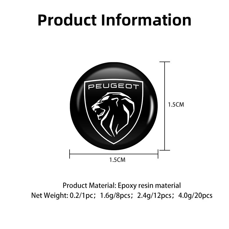 قفل باب السيارة ثقب المفتاح الغطاء الواقي ملصقات ثقب المفتاح الشارات اكسسوارات السيارات لبيجو 5008 408 308 2008 206 208 3008 2008 #2