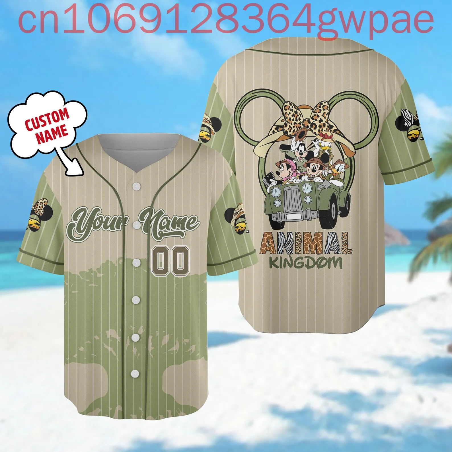

Custom Disney Animal Kingdom Baseball Jersey Men Women Kids Summer Casual Short Sleeve Baseball Shirt Fashion Jersey Tops