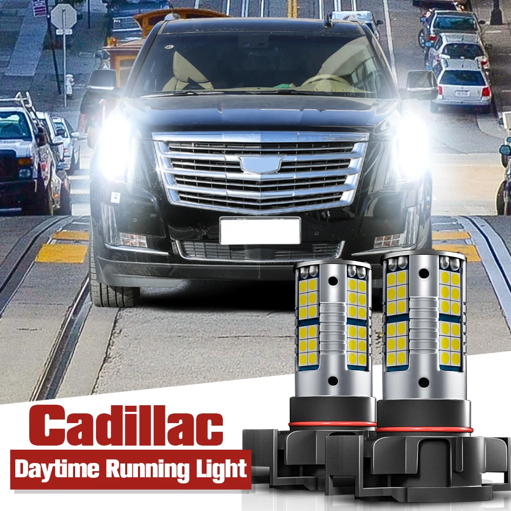 

2pcs LED Daytime Running Light Bulb DRL Lamp H16 5202 Canbus Error Free For Cadillac CTS Escalade EXT 2007-2013 ESV