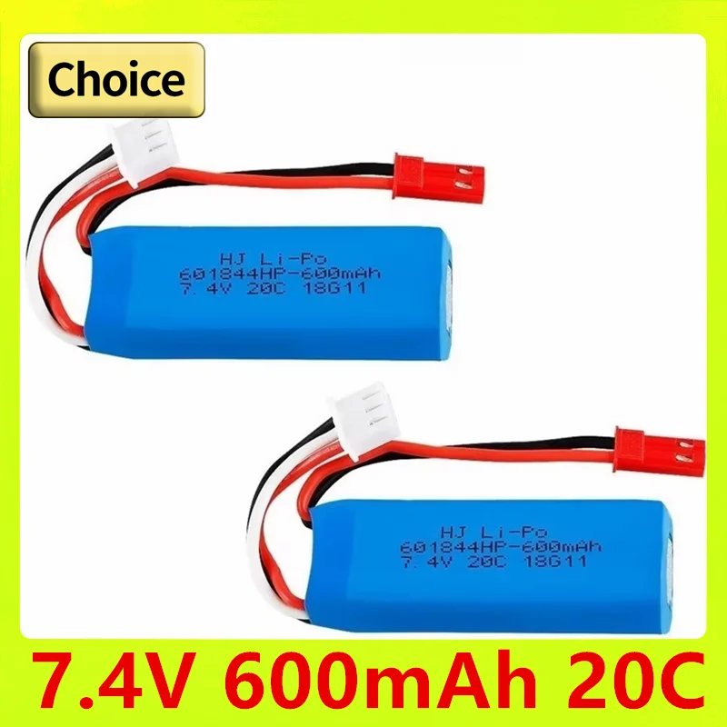 

7.4V 600mAh 20C Lipo Battery for WLtoys K969 K979 K989 K999 P929 P939 RC Car Parts 2s 7.4v Battery 2pcs/lots